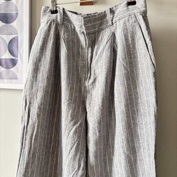 UNIQLO • linen striped pants - Picture 2 of 8